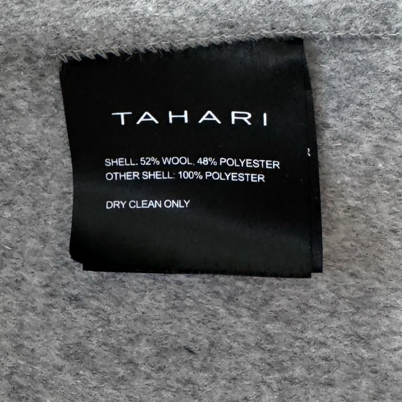 Tahari Women’s Marla Wool Caped Gray Coat Size Small - Picture 13 of 16